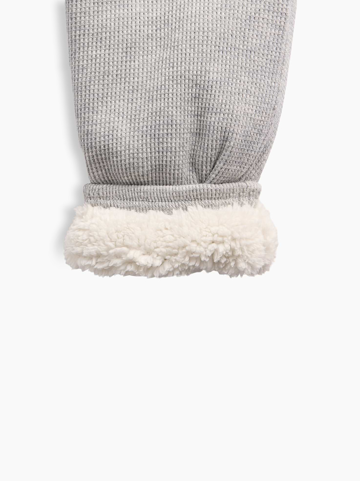 Image 4 of 4, Baby & Toddler Sherpa-Lined Waffle Joggers