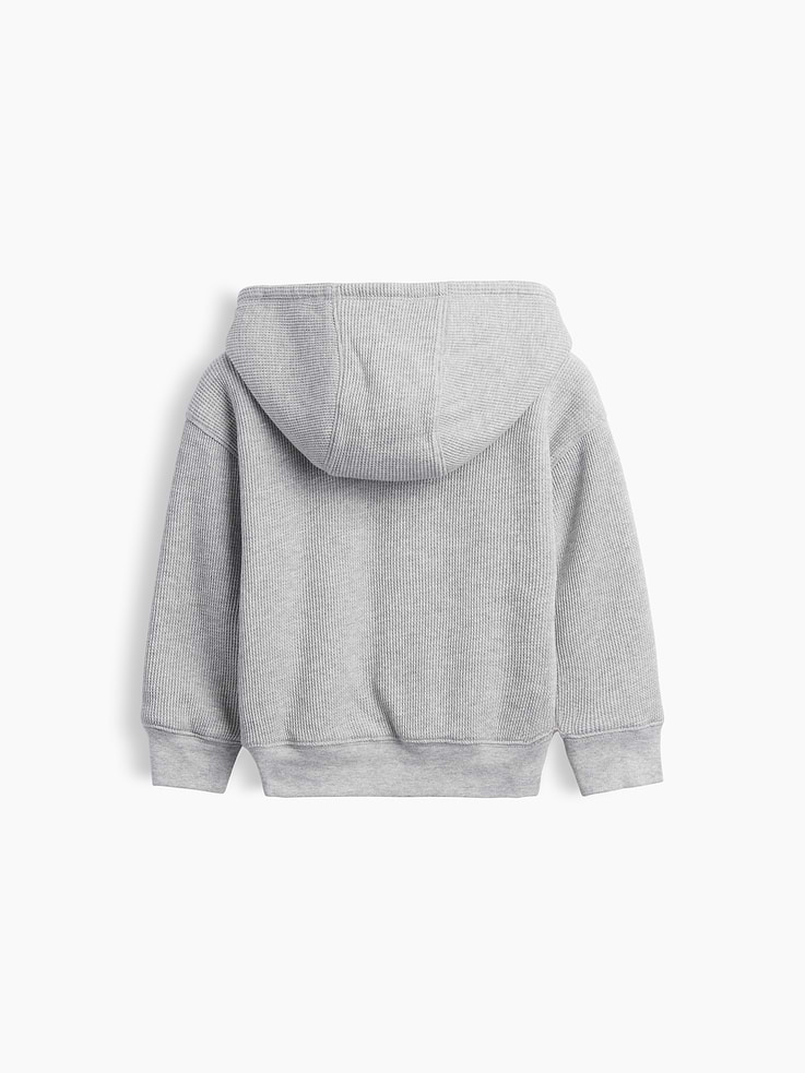 Image 3 of 4, Baby & Toddler Sherpa-Lined Waffle Zip Hoodie
