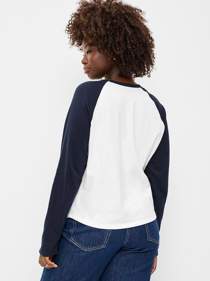 Image 6 of 8, EveryWear Long-Sleeve Raglan Baseball T-Shirt