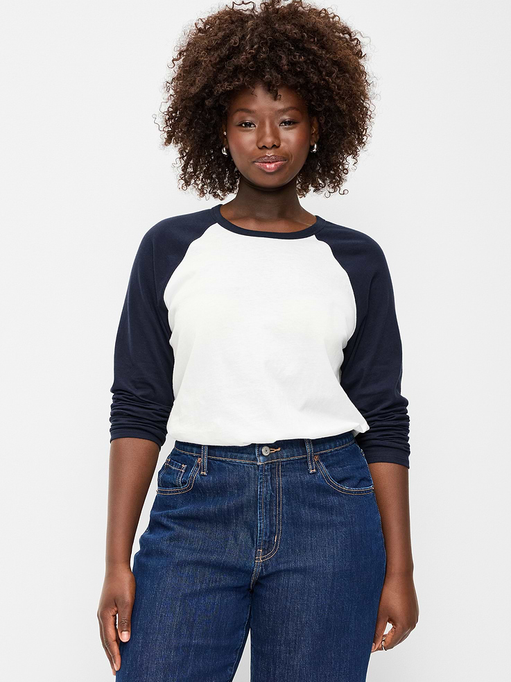 Image 5 of 8, EveryWear Long-Sleeve Raglan Baseball T-Shirt