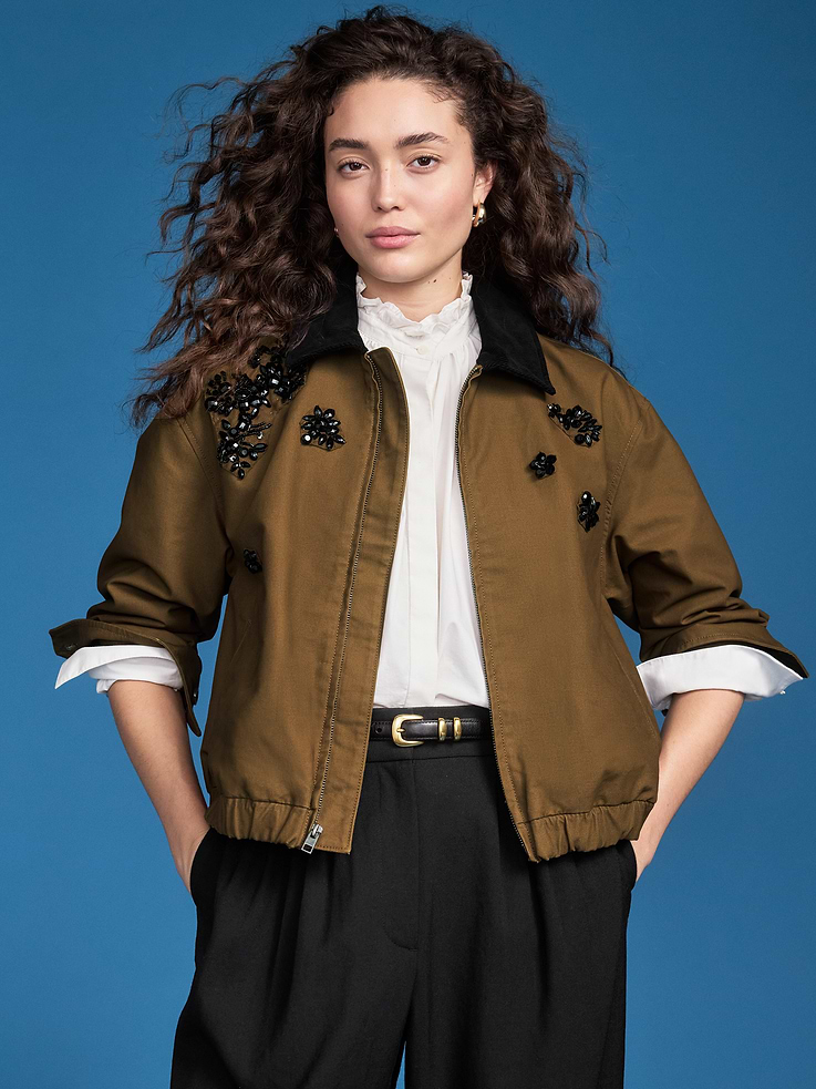 Image 3 of 9, Old Navy x Altuzarra Embellished Bomber Barn Jacket