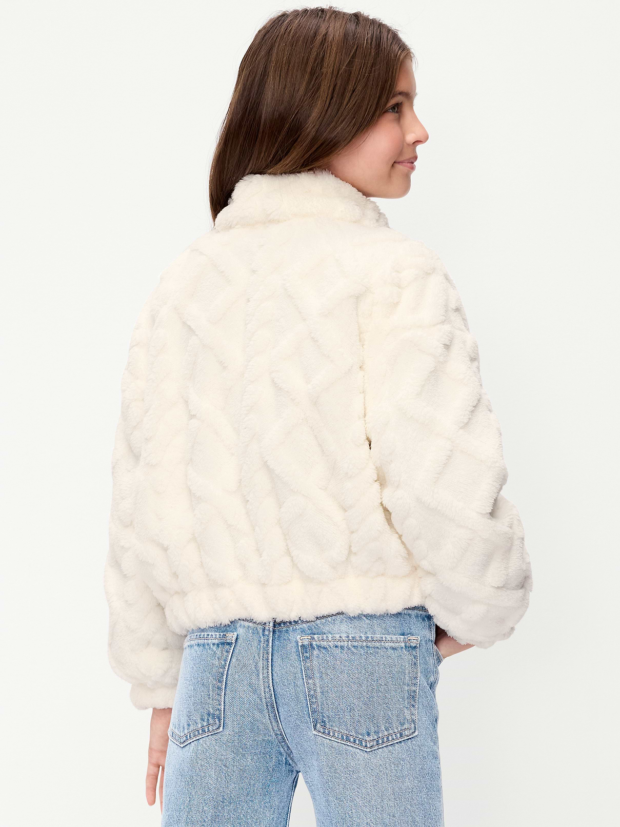 Image 2 of 4, Oversized Sherpa Jacket for Girls