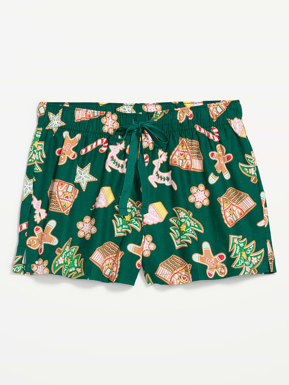 Flannel Boxer Pajama Shorts for Women