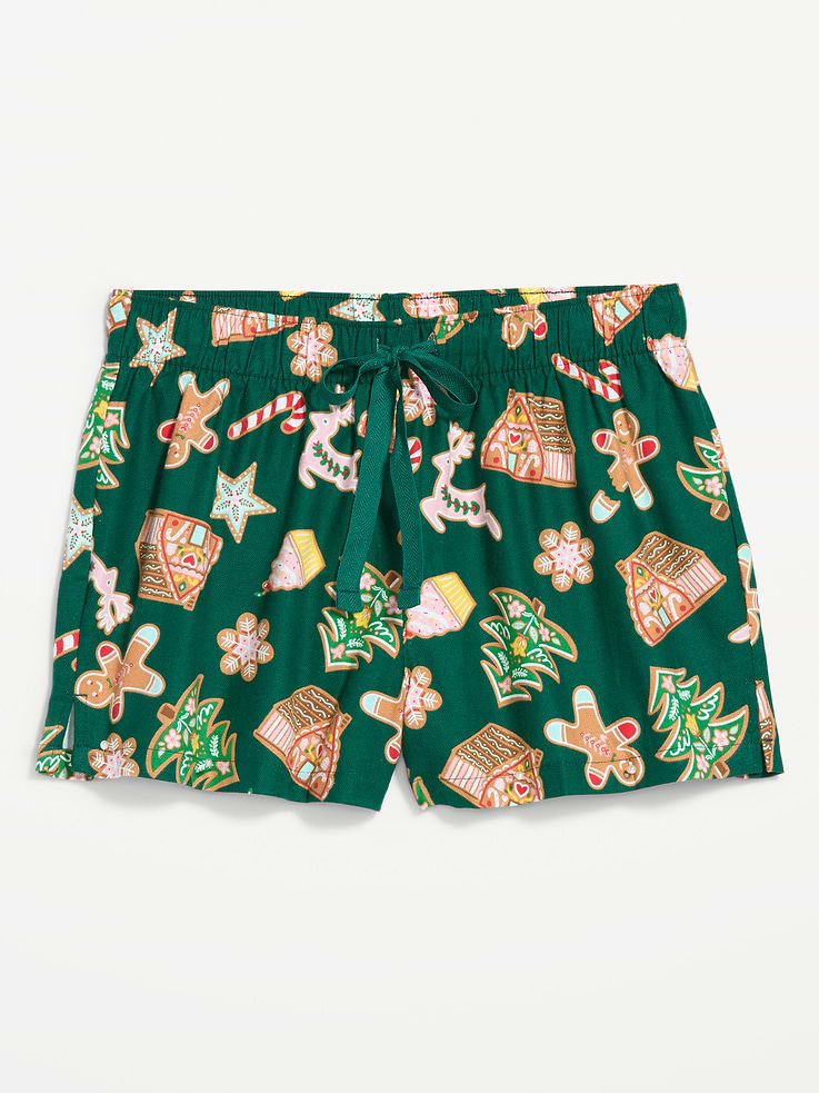 Image 4 de 5, Short boxeur de pyjama en flanelle pour femme