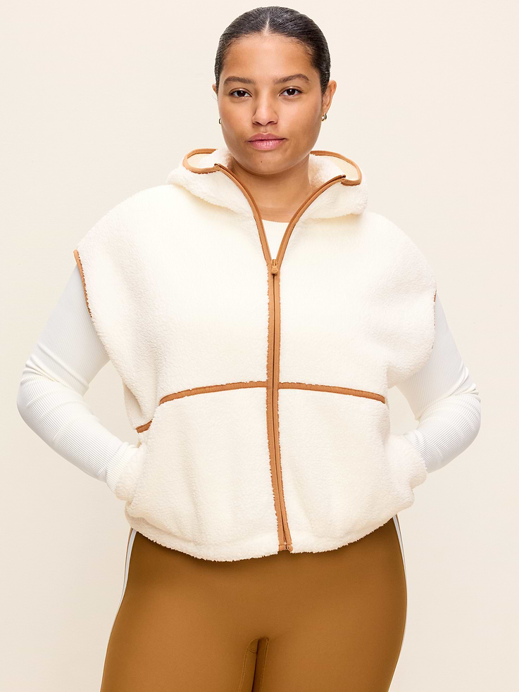Image 7 of 8, Hooded Sherpa Vest