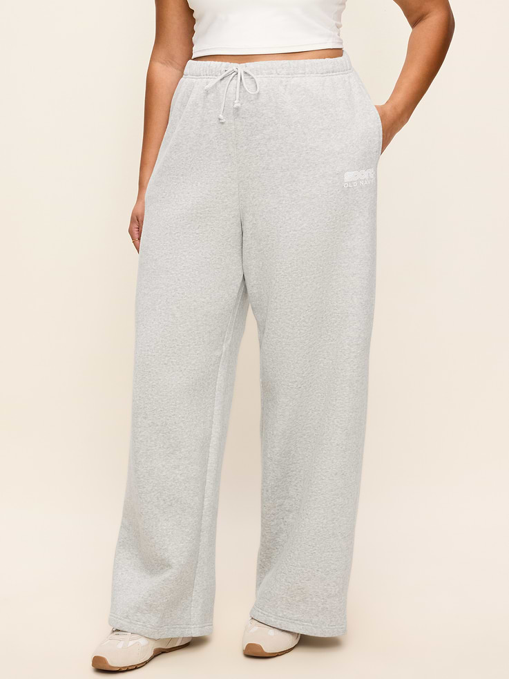 Image 5 of 7, High-Waisted Baseline Fleece Wide-Leg Sweatpants