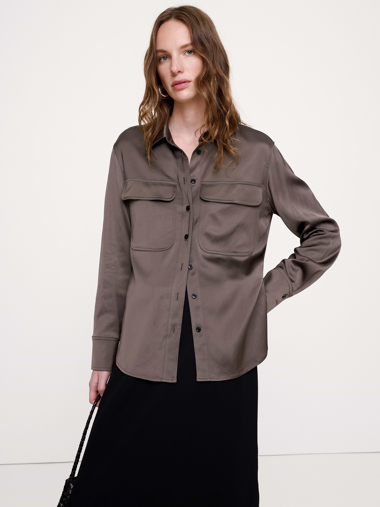 Stretch-Satin Shirt