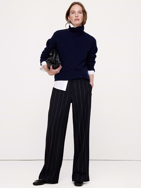 The Everyday Wide-Leg Pant in Italian Flannel
