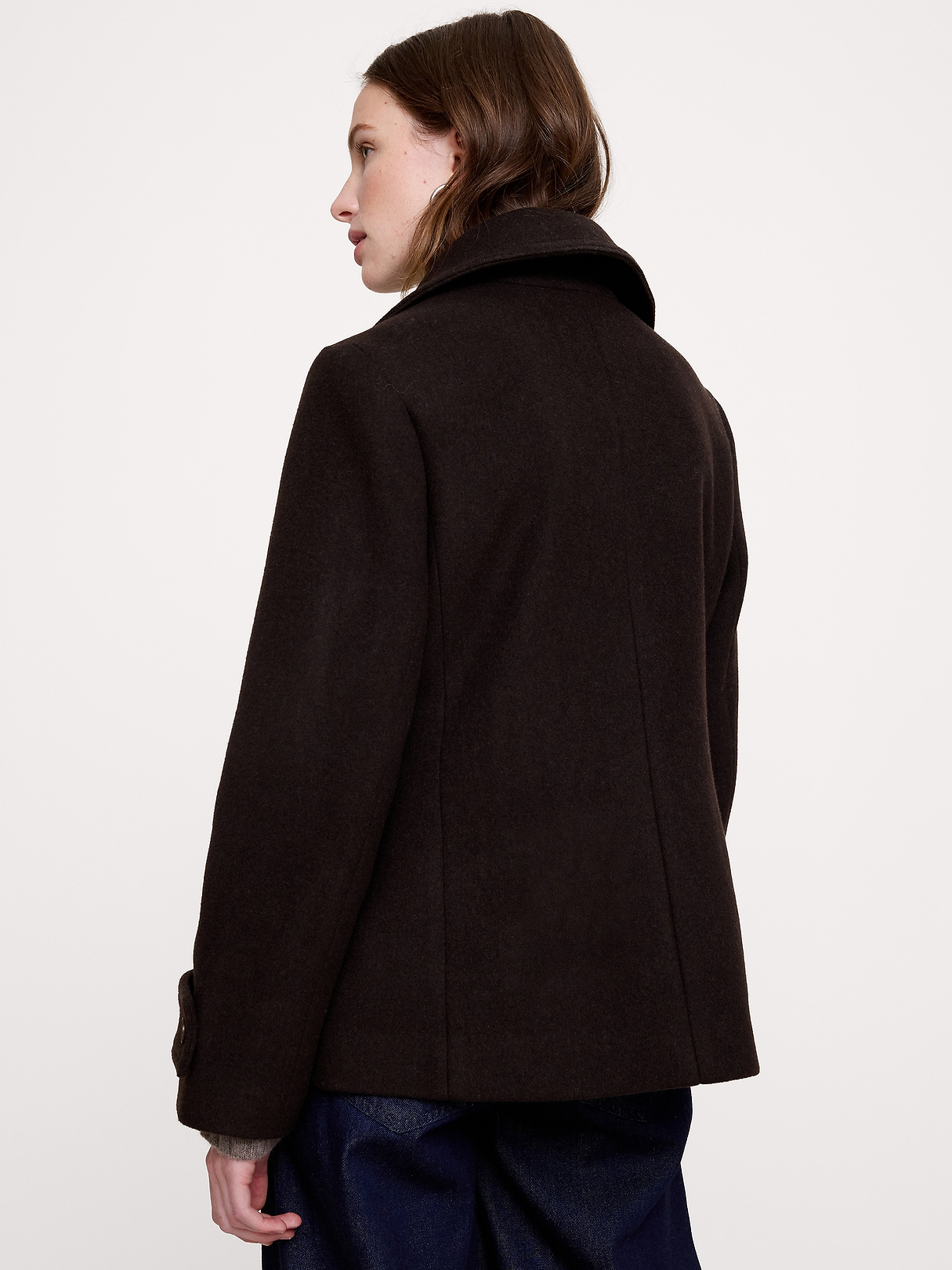 Italian Melton Wool-Blend Peacoat | Banana Republic