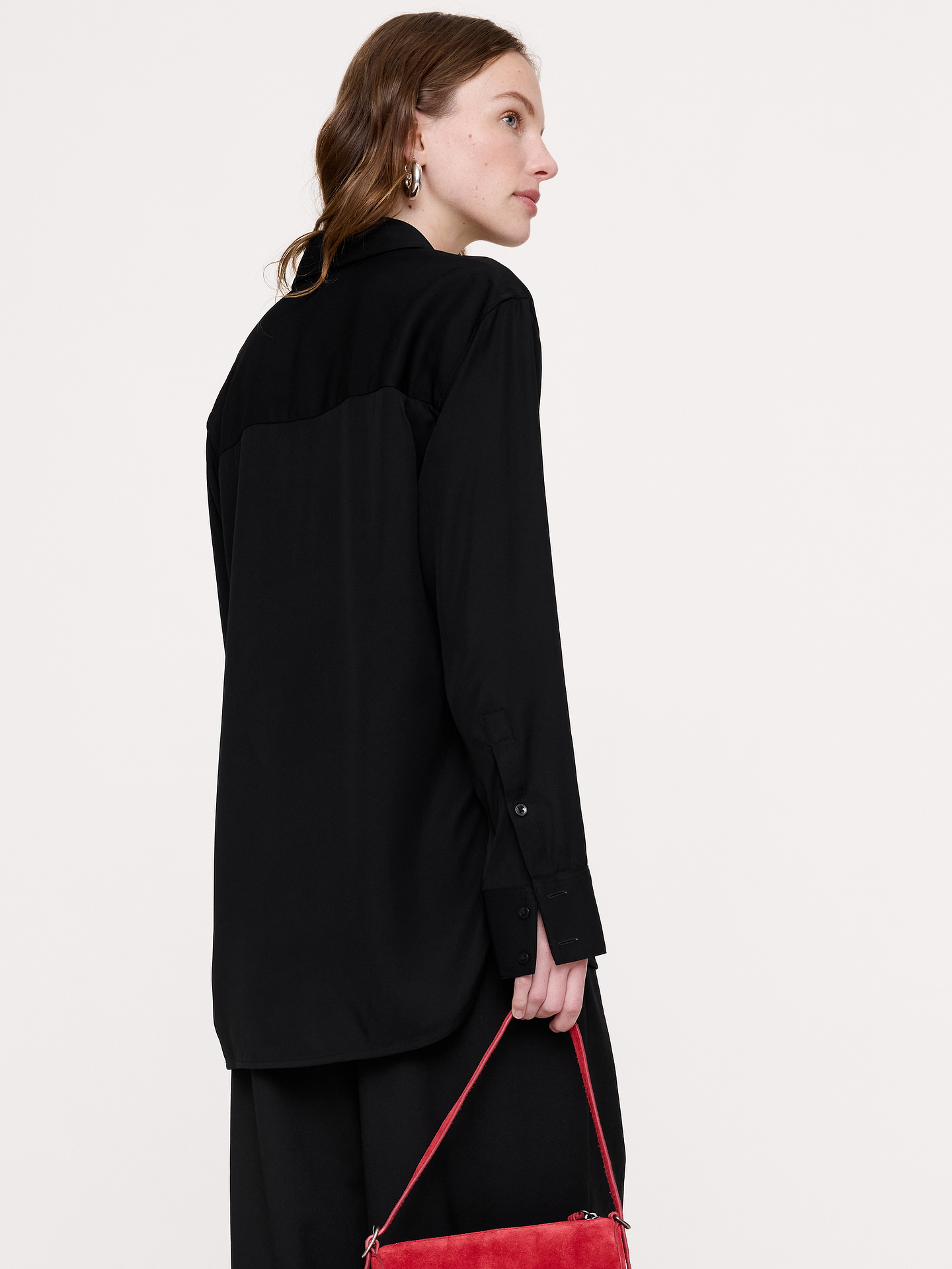 Image 2 of 5, Drapey Twill Tunic