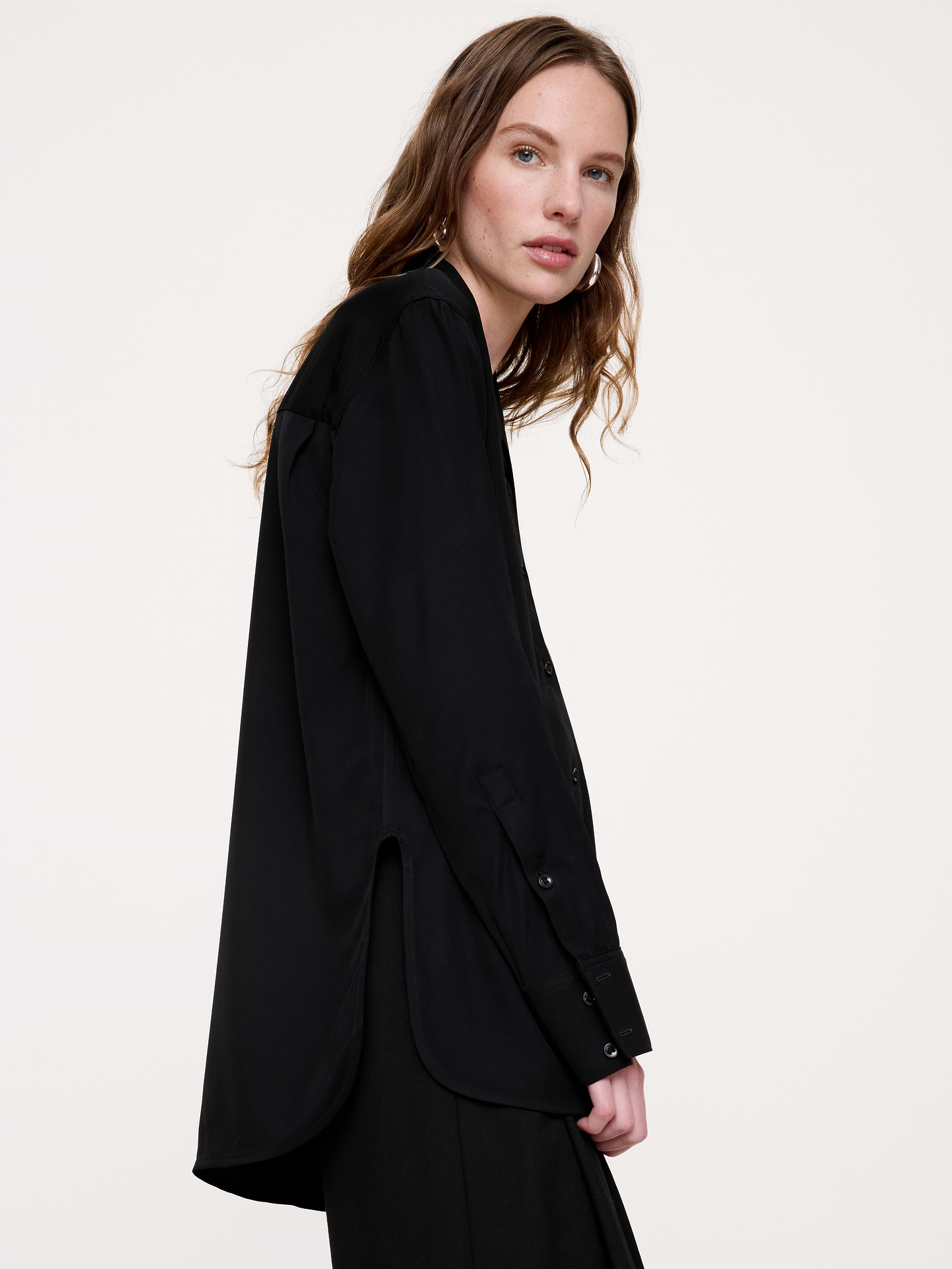 Image 3 of 5, Drapey Twill Tunic