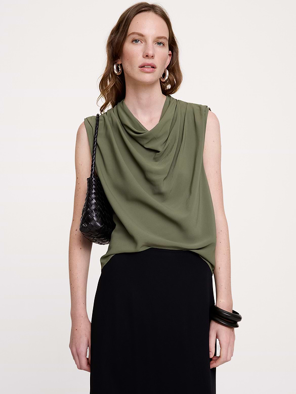 Drapey Cowl-Neck Tank