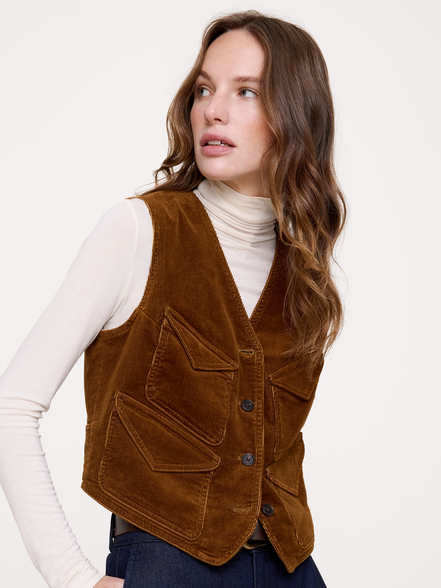 Image 4 of 8, Corduroy Pocket Vest
