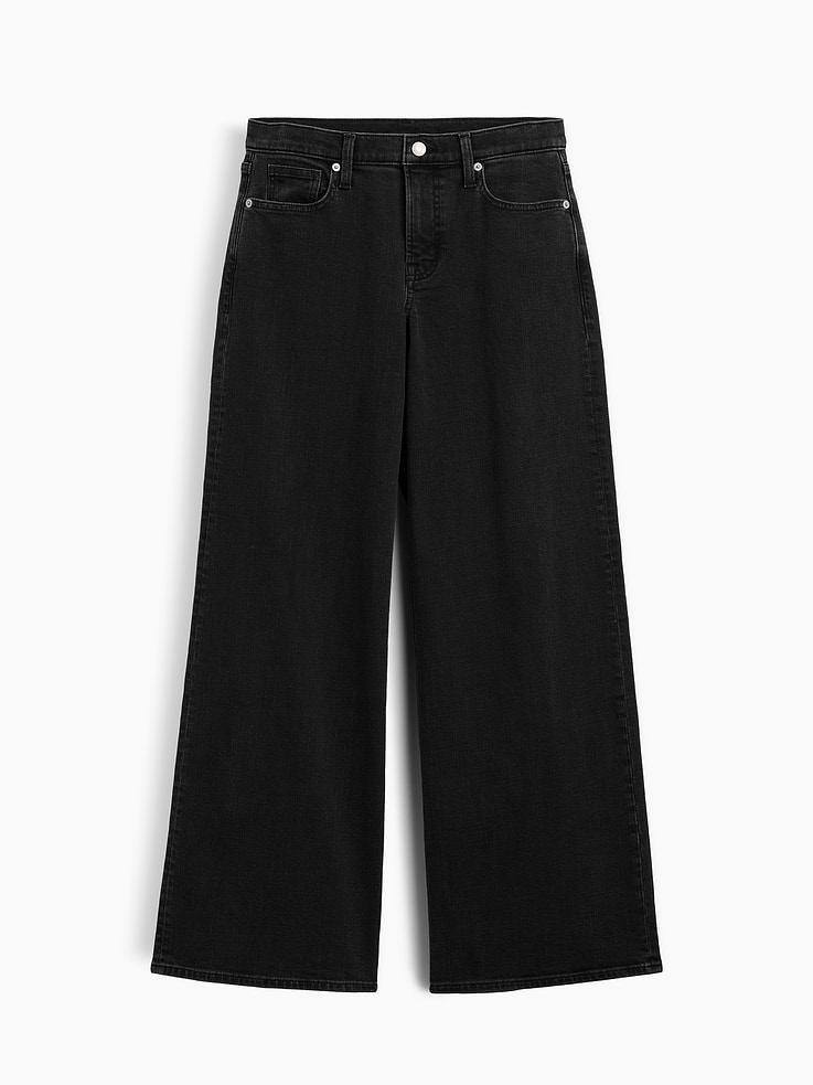 Image 7 of 7, Mid Rise Wide-Leg Jeans