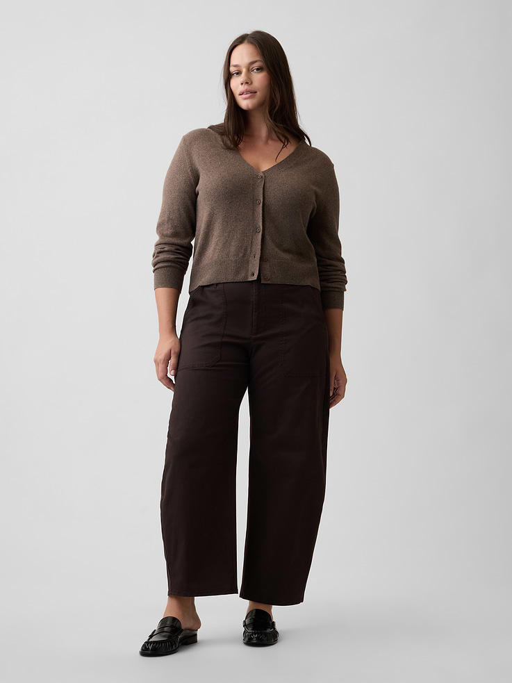 Image 5 of 7, Mid Rise Barrel Khakis
