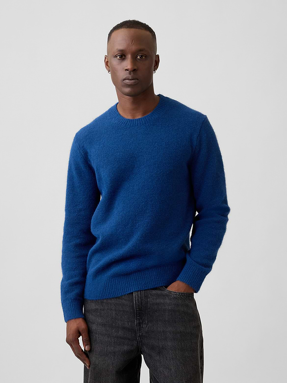 Recycled Fuzzy Crewneck Sweater