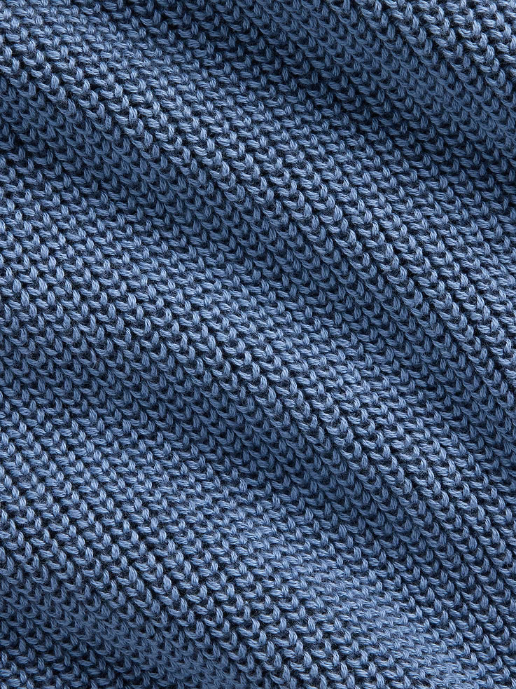 Image 4 of 5, 100% Cotton Relaxed Ribbed Polo Sweater