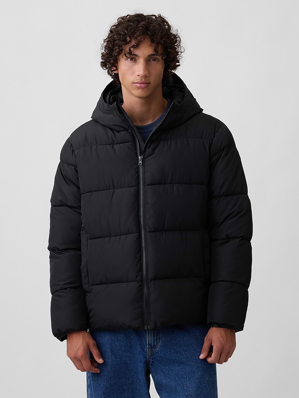 Relaxed Hooded Puffer Jacket