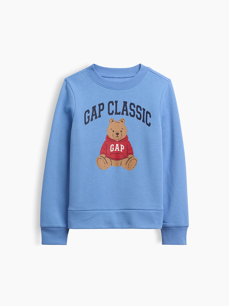 Image 1 of 3, This product is made with/contains 21% recycled polyester. Compared to virgin materials, using recycled materials helps reduce resource use and waste., Soft, comfy fleece., Long sleeves with banded cuffs., Crewneck., Graphic at front., Banded hem., Product #1178430