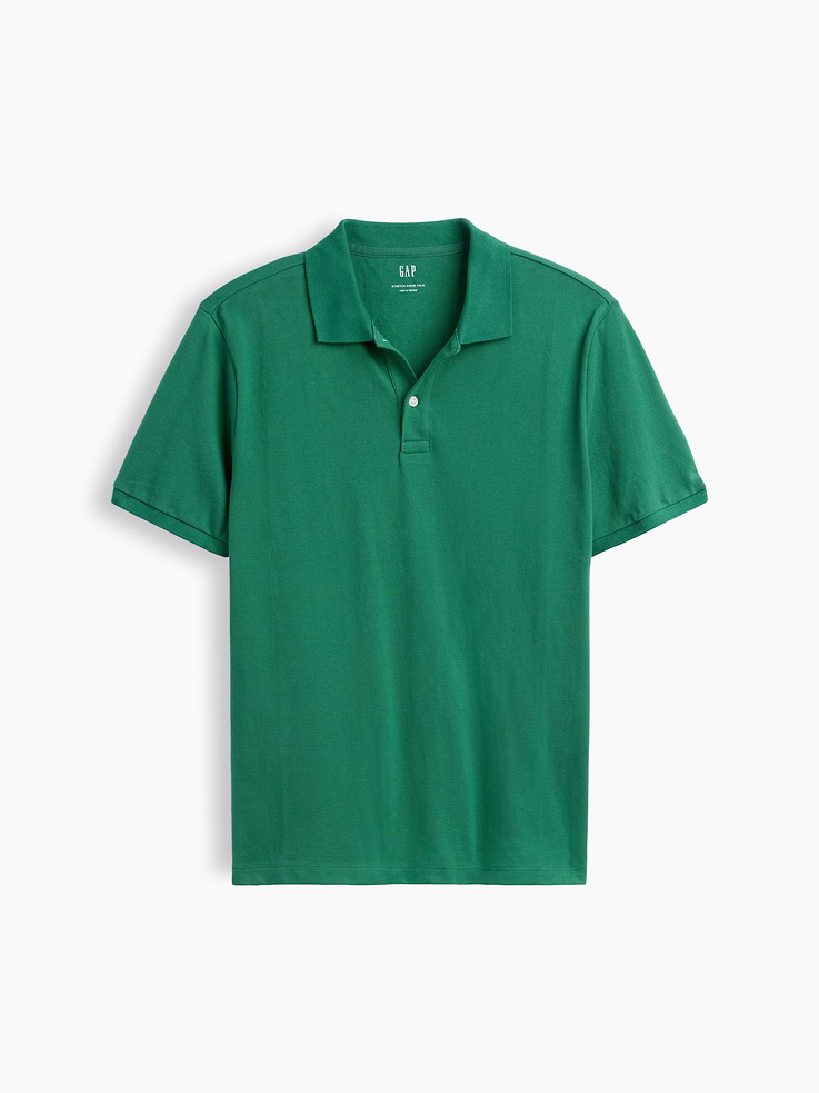 Image 5 of 5, Stretch Pique Polo Shirt