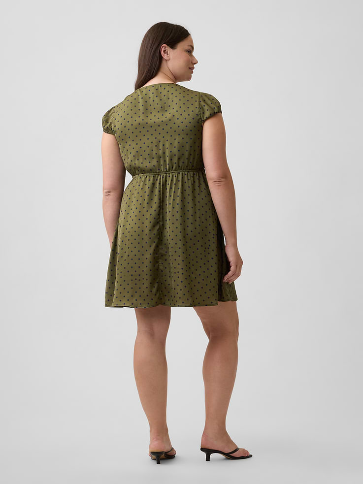 Image 5 of 6, Cap Sleeve V-Neck Mini Dress