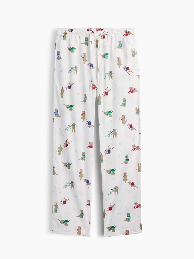 Image 4 of 4, Relaxed Poplin PJ Pants
