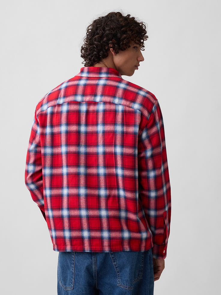 Image 2 of 5, Flannel Shirt in Boxy Fit