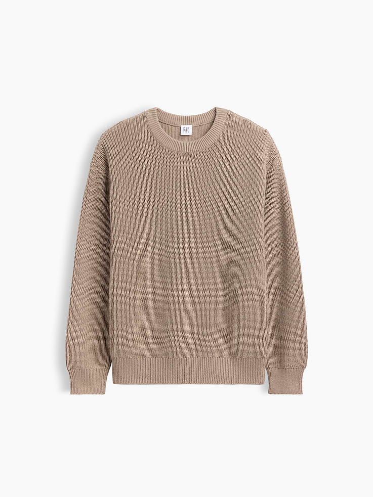 Image 2 of 4, Kids Relaxed Textured Crewneck Sweater