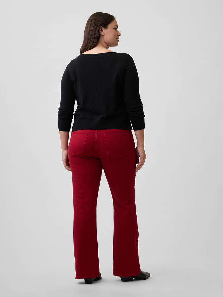 Image 6 of 7, Mid Rise Boot Jeans