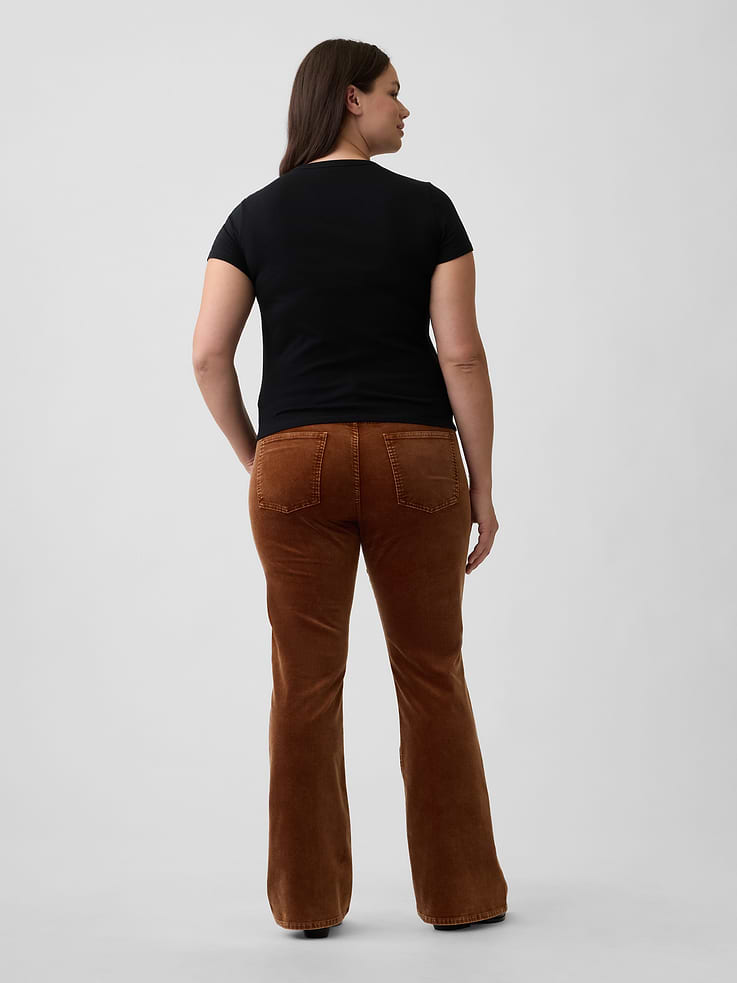 Image 6 of 7, Mid Rise Boot Velvet Pants
