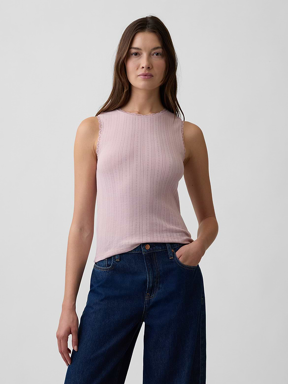 Pointelle Shell Tank