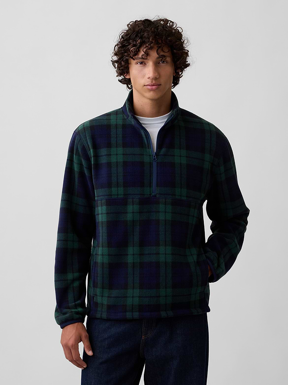 Relaxed Microfleece Half-Zip Sweatshirt