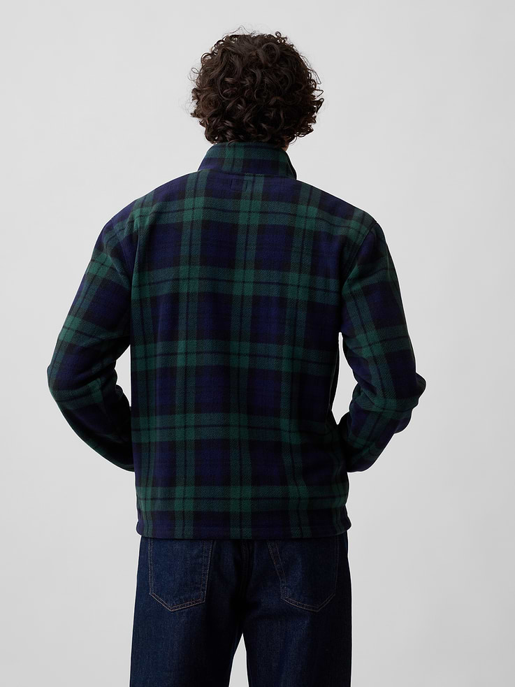 Image 2 of 4, Relaxed Microfleece Half-Zip Sweatshirt