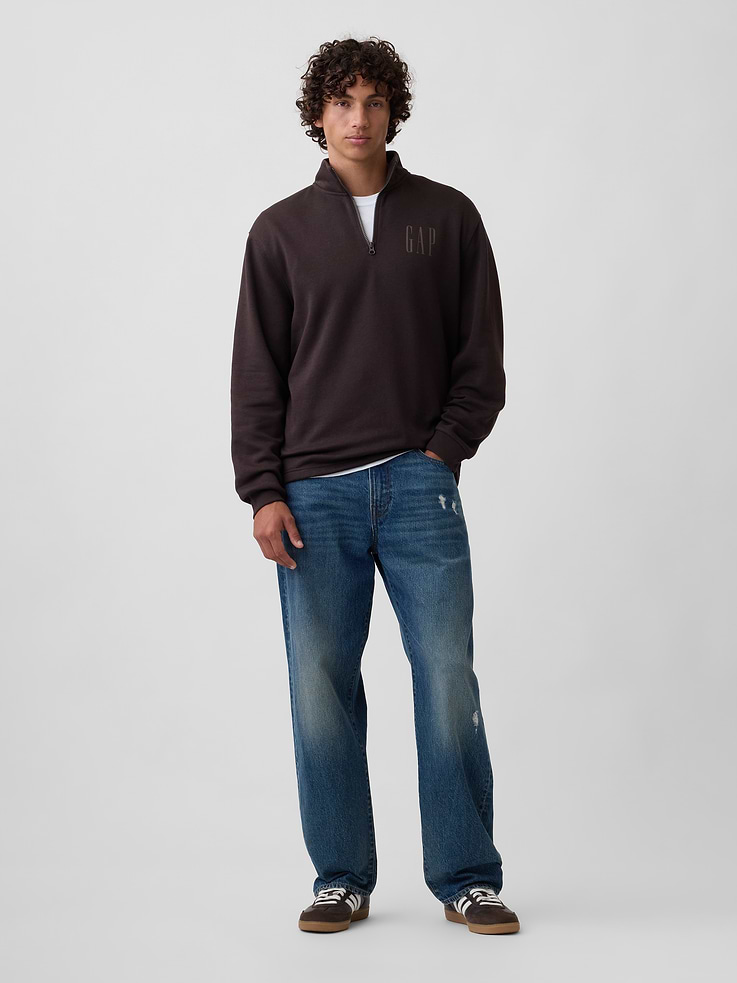 Image 3 of 4, Relaxed Quarter-Zip Sweatshirt