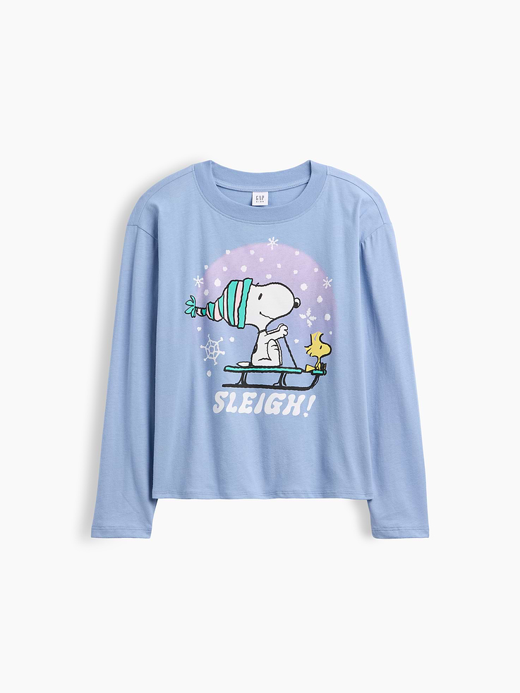 Image 1 of 3, Soft jersey knit., Dropped shoulder, long sleeves., Crewneck., Graphic at front., Product #1189241