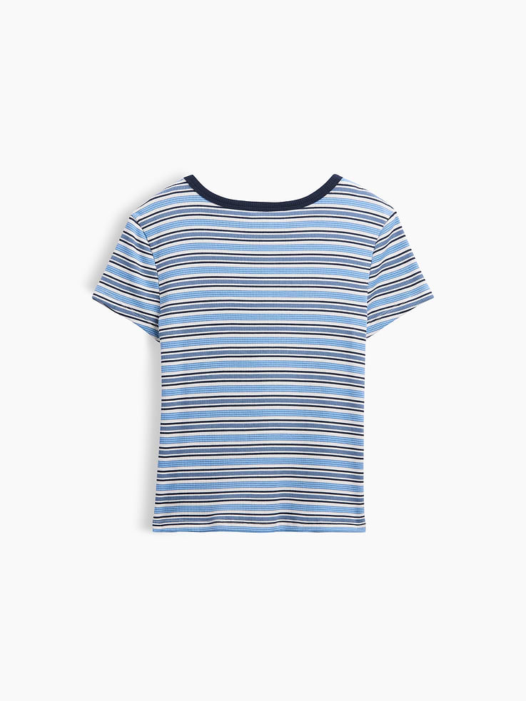 Image 3 of 3, Kids Ribbed Crewneck T-Shirt