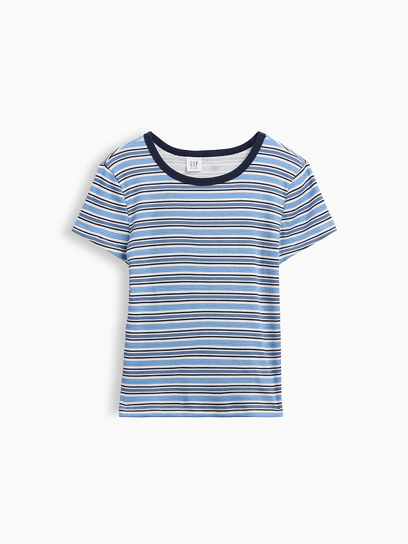 Kids Ribbed Crewneck T-Shirt