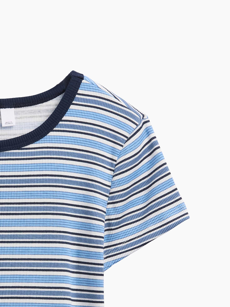 Image 2 of 3, Kids Ribbed Crewneck T-Shirt