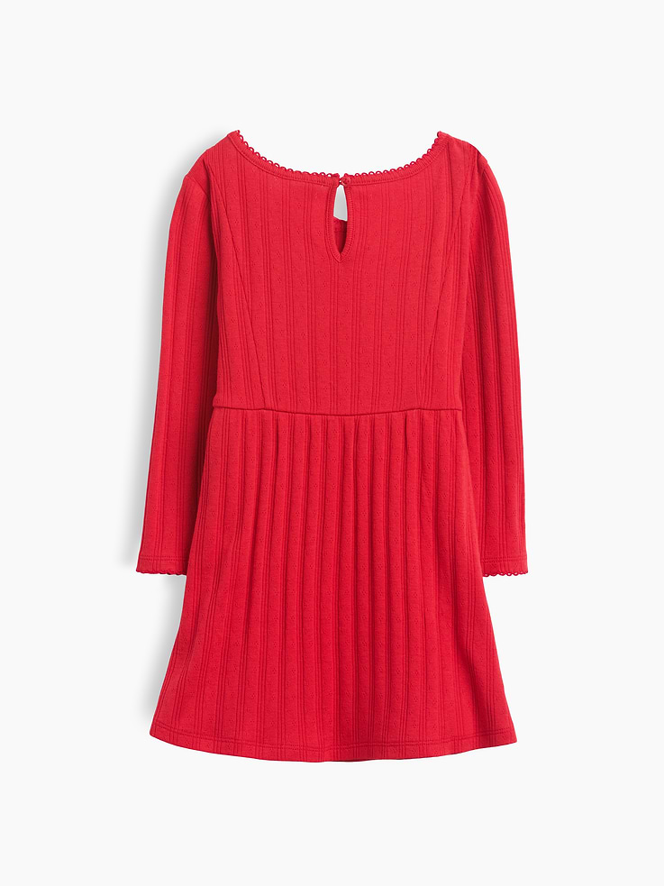 Image 3 de 3, Robe en tricot pointelle côtelé pour Bébé et Tout-petite