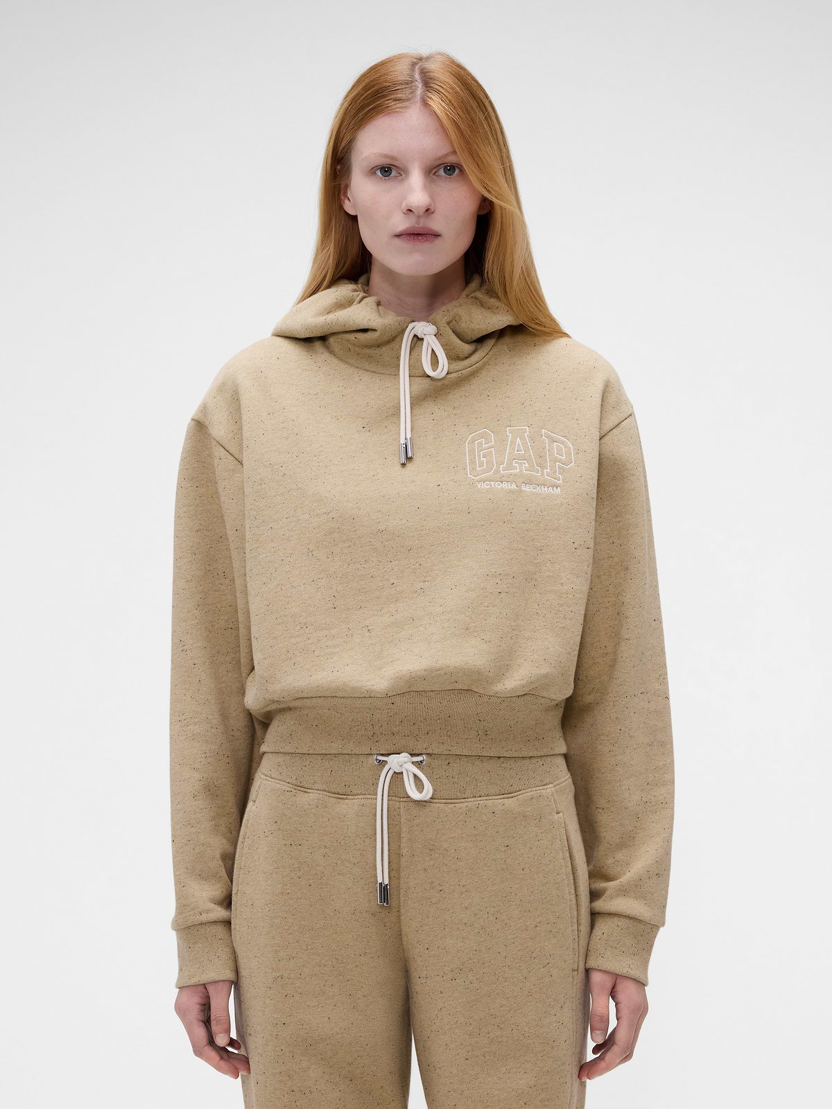 Gap × Victoria Beckham Heavyweight Logo Crop Hoodie