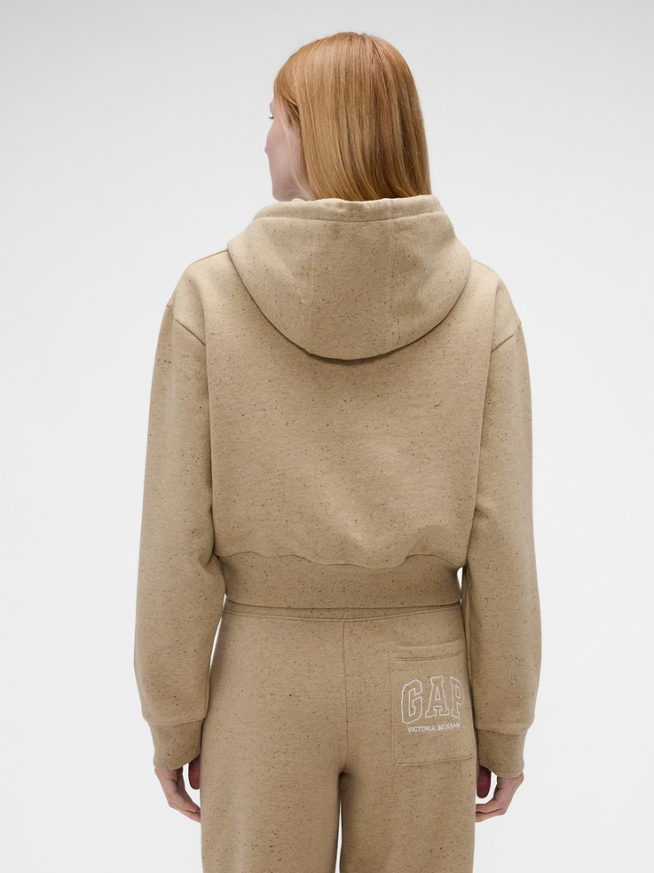 Image 3 of 7, Gap × Victoria Beckham Heavyweight Logo Crop Hoodie