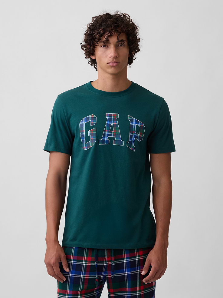 Image 1 of 5, Soft jersey knit., Short sleeves., Crewneck., Gap logo at front., Product #855769