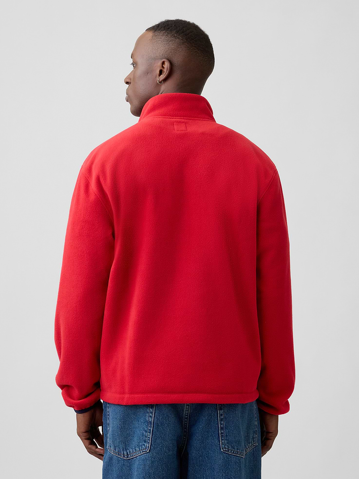 Image 2 of 4, Relaxed Microfleece Half-Zip Sweatshirt
