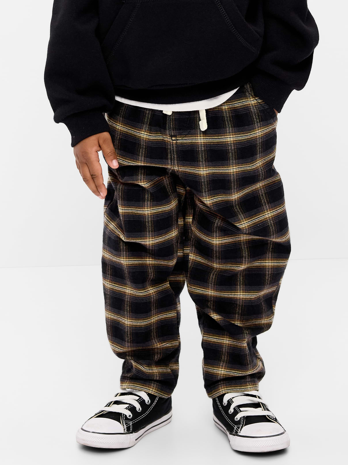 Image 2 de 4, Pantalon à jambe baril et à taille élastique pour tout-petit
