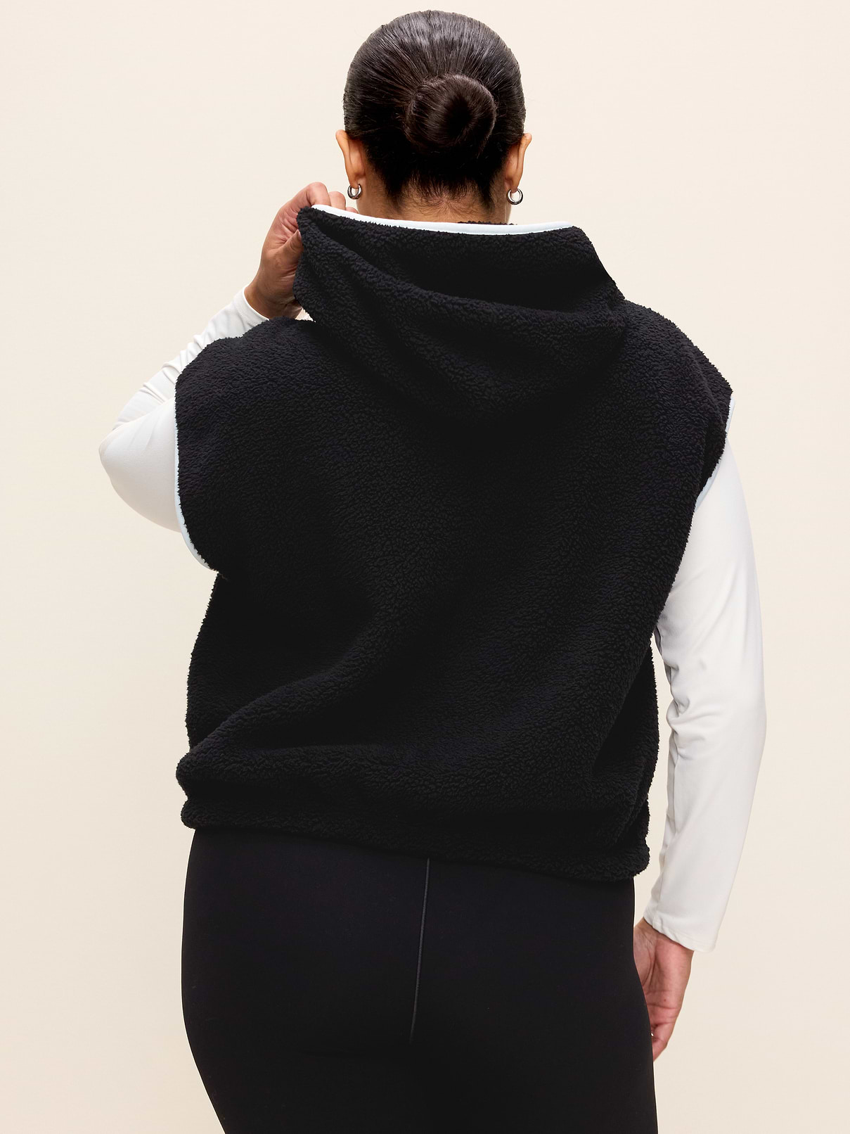 Image 3 of 4, Hooded Sherpa Vest