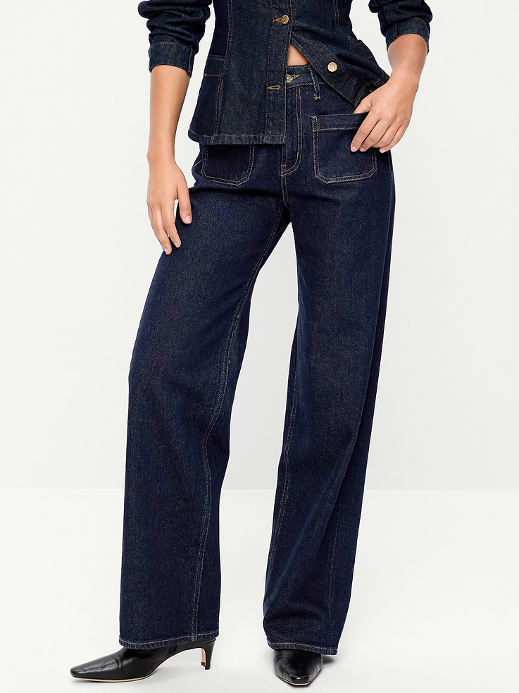 Image 2 of 11, Extra High-Waisted Wide-Leg Jeans