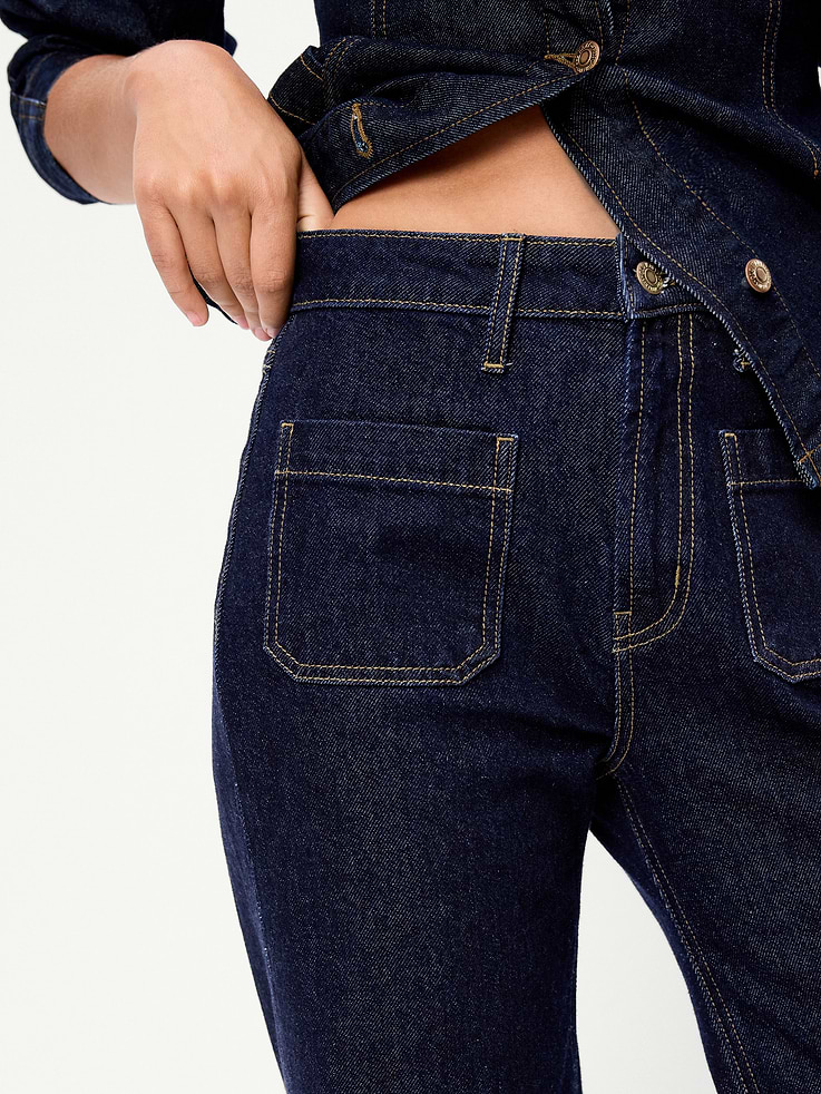 Image 6 of 11, Extra High-Waisted Wide-Leg Jeans