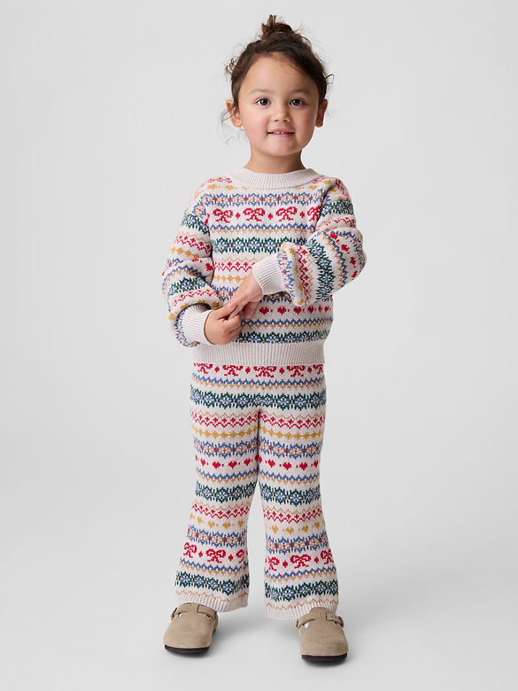 Baby & Toddler Fair Isle Flare Sweater Pants