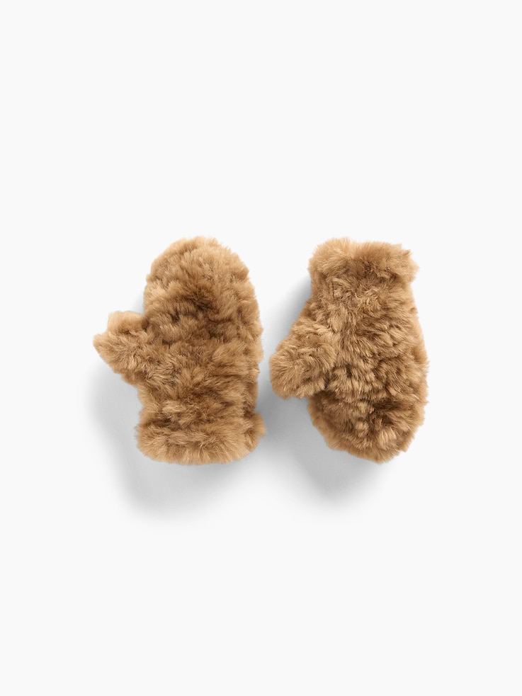 Image 2 of 2, Toddler Recycled Sherpa Mittens