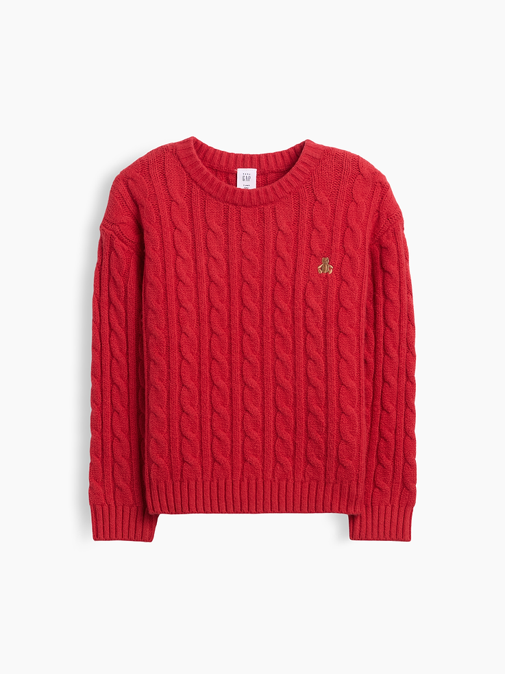 Image 2 of 4, Baby & Toddler CashSoft Cable-Knit Sweater